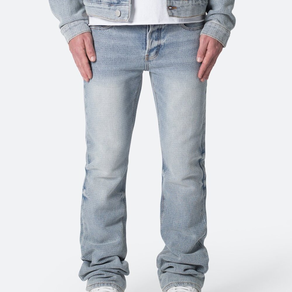 mnml B575 Western Crosshatch Flare Denim - Blue Size 38Blue / 38